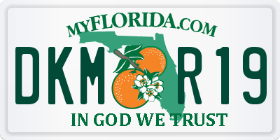 FL license plate DKMR19