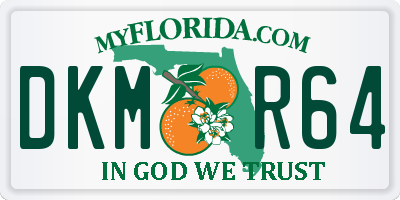FL license plate DKMR64