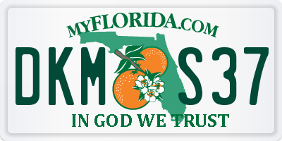 FL license plate DKMS37