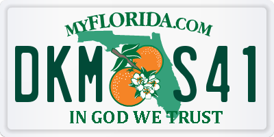 FL license plate DKMS41
