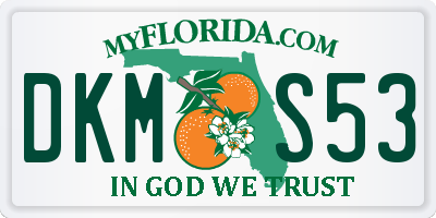 FL license plate DKMS53