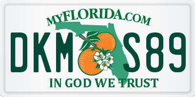 FL license plate DKMS89