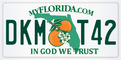 FL license plate DKMT42