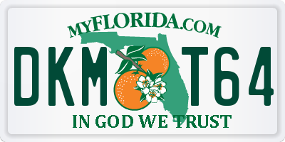FL license plate DKMT64