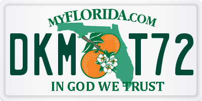 FL license plate DKMT72