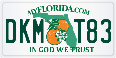 FL license plate DKMT83