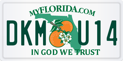 FL license plate DKMU14