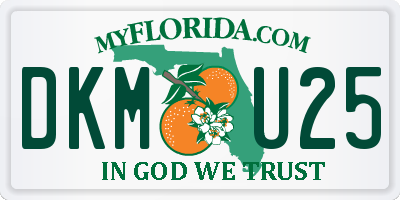 FL license plate DKMU25