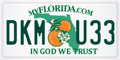 FL license plate DKMU33