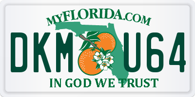 FL license plate DKMU64
