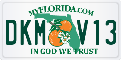FL license plate DKMV13