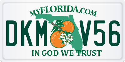 FL license plate DKMV56