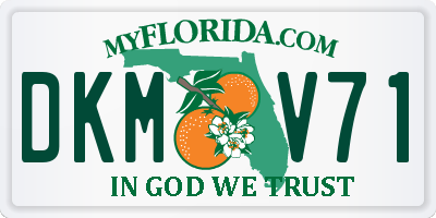 FL license plate DKMV71