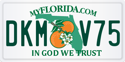 FL license plate DKMV75