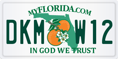 FL license plate DKMW12