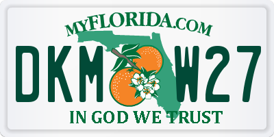 FL license plate DKMW27