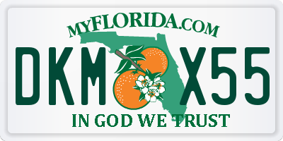 FL license plate DKMX55
