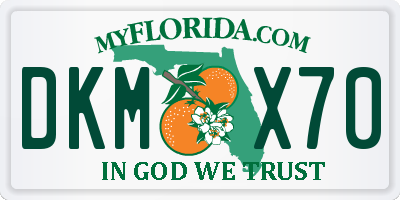 FL license plate DKMX70