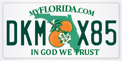 FL license plate DKMX85