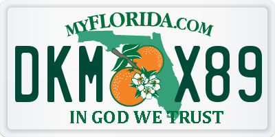 FL license plate DKMX89