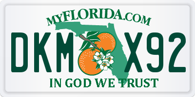 FL license plate DKMX92