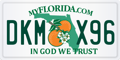FL license plate DKMX96