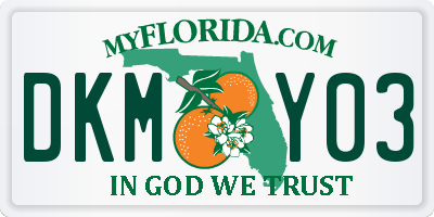 FL license plate DKMY03