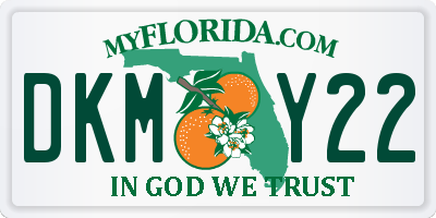 FL license plate DKMY22