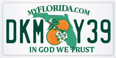 FL license plate DKMY39