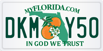 FL license plate DKMY50