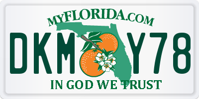 FL license plate DKMY78
