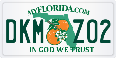 FL license plate DKMZ02