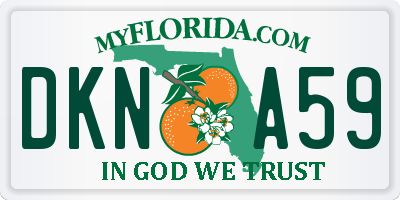 FL license plate DKNA59