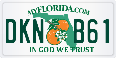 FL license plate DKNB61