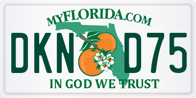 FL license plate DKND75