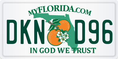 FL license plate DKND96