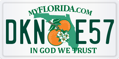 FL license plate DKNE57