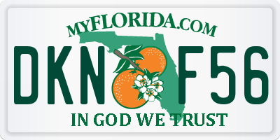 FL license plate DKNF56