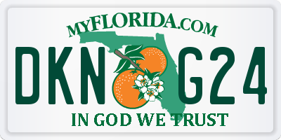 FL license plate DKNG24