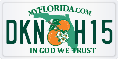 FL license plate DKNH15