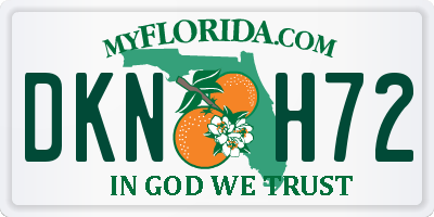 FL license plate DKNH72