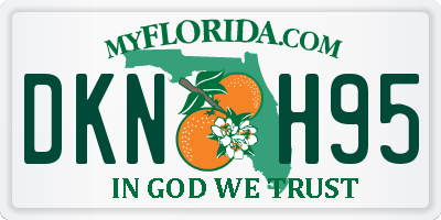 FL license plate DKNH95