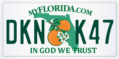 FL license plate DKNK47
