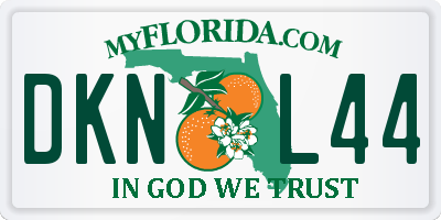 FL license plate DKNL44