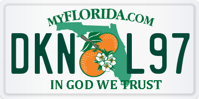 FL license plate DKNL97