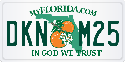FL license plate DKNM25