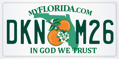 FL license plate DKNM26