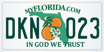 FL license plate DKNO23