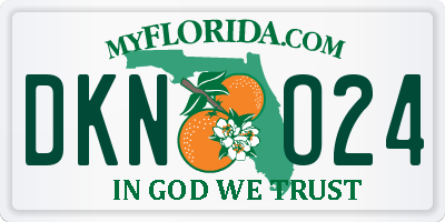 FL license plate DKNO24