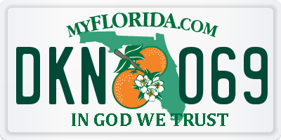 FL license plate DKNO69